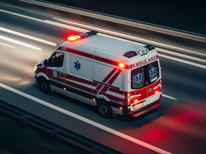 Mężczyzna wpadł do strumienia o świcie, uratowali go policjanci i strażacy z Karpacza