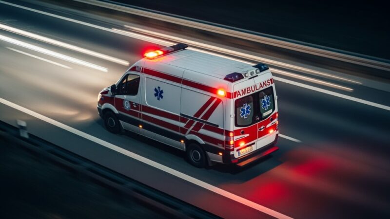 Mężczyzna wpadł do strumienia o świcie, uratowali go policjanci i strażacy z Karpacza